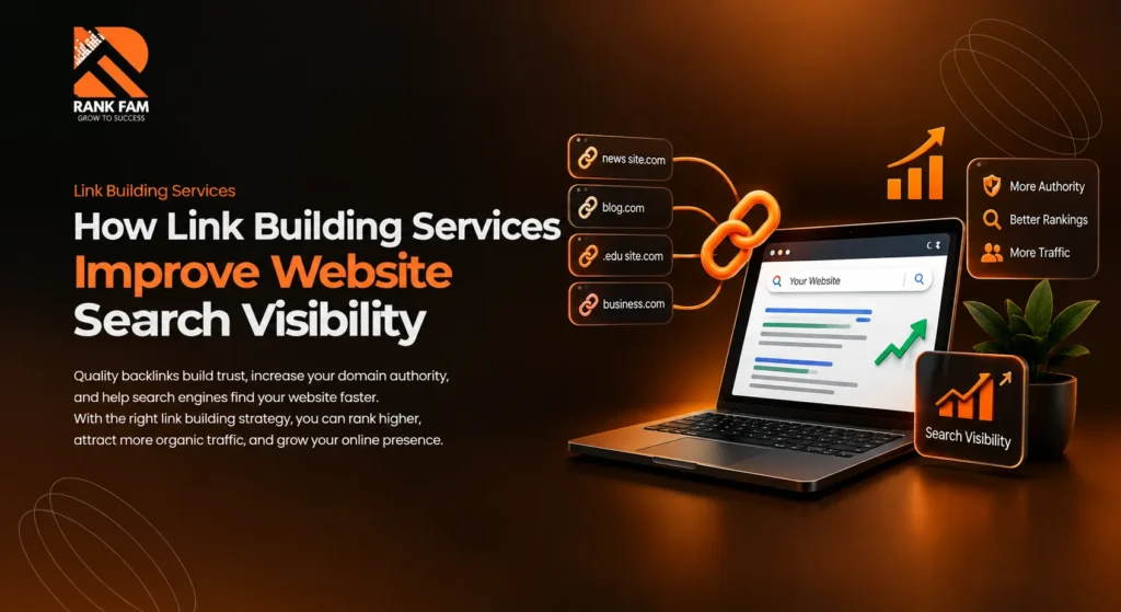 Link building services improving website search visibility